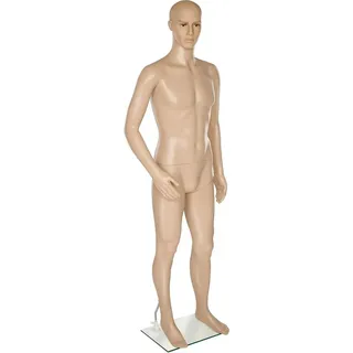 Tectake tectake® Schaufensterpuppe, aus Kunststoff, Glasplatte mit Wadendorn