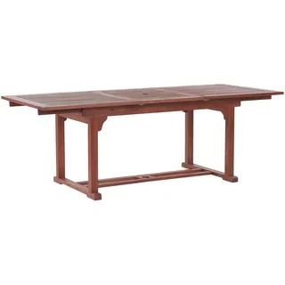 Beliani Gartentisch Akazienholz ausziehbar 160/220 x 90 x 74 cm Dunkelbraun
