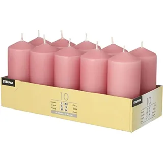 Papstar Stumpenkerze 9 x 4 cm 10 St. altrosa
