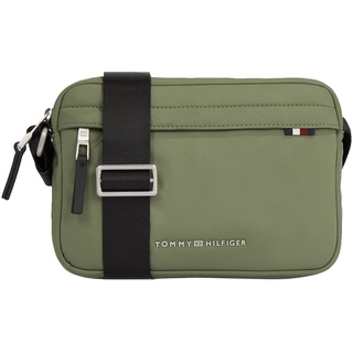 Mini Bag TOMMY HILFIGER "TH SIGNATURE CAMERA BAG" Gr. B/H/T: 23 cm x 16 cm x 5 cm, grün (green acres) Damen Taschen