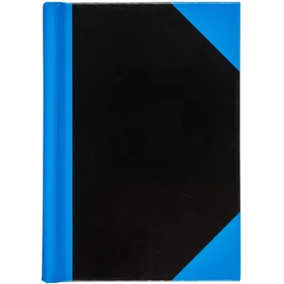 IDENA Kladde A7, liniert, Hardcover, blau/schwarz, 96 Blatt 10351