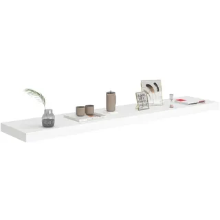 vidaXL Wandregal 120 x 23,5 x 3,8 cm Weiß