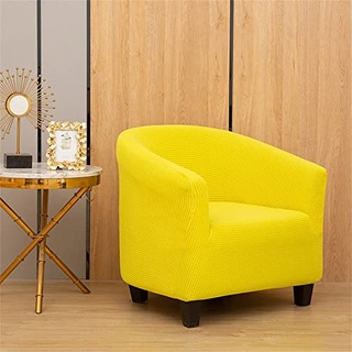 Morbuy Sesselhussen 1 Sitz, Stretch Sesselbezug Universal Sesselschoner Elastisch Sesselüberwurf Sofahusse mit Armlehnen (Gelb)
