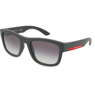 Prada Linea Rossa PS01ZS Herren-Sonnenbrille Vollrand Quadratisch Kunststoff-Gestell, schwarz