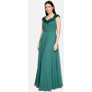Vera Mont Abendkleid mit Pailletten Dunkelgrün 36
