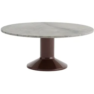 Muuto Midst Couchtisch, marmor grau / dunkelrot