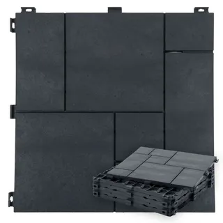 e-floor Terrassenfliese Graphit 30 x 30 cm 6 St.