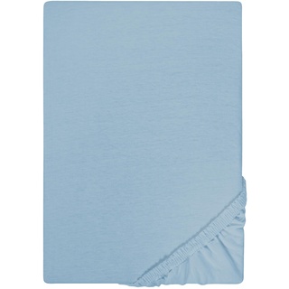 Traumhaft Schlafen - Castell - Markenbettwäsche 0077113 Spannbetttuch Jersey Stretch (Matratzenhöhe max. 22 cm) 1x 180x200 cm - 200x200 cm, bläulich