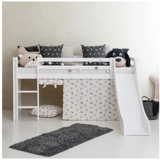 Hoppekids Hochbett Pets Natur Rutsche & Vorhang Grau und viel Auswahl beige 101 cm x 208 cm x 9 cm