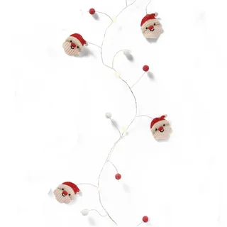 MARELIDA LED Drahtlichterkette Nikolasu Weihnachtsmann Weihnachtsgirlande 20 LED L: 1,9m