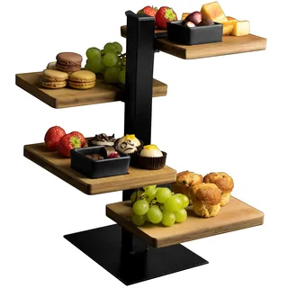 Gusta Etagere 4-stöckig Holz-Metall 19,5x14,5x36cm (1 Stück), 1149290