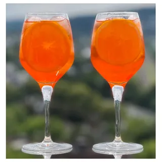 Topkapi Aperol Spritz Set Trupbach XL – 6 Stück Kelche 420ml | Cocktail Glas, Bleifreies Kristallglas für Aperol Spritz, Lillet, Hugo, Amalfi, Cocktails, für Gastronomie & Haushalt