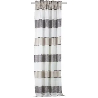 Schmidt W. Gmbh Fertigvorhang Walter, Grau, Taupe, Bernstein, Textil, Streifen, 140x225 cm, Wohntextilien, Gardinen & Vorhänge, Fertiggardinen, Fertiggardinen