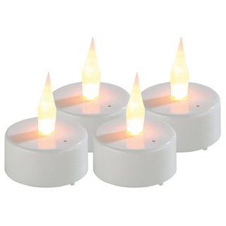 Lunartec LED-Teelichter mit Luftzugsensor und beweglicher Flamme, 4er-Set