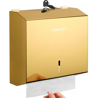 gorlary Papierhandtuchspender, Wandhalterung, C-Falz, Multifold-Handtuchspender, Edelstahl-Tücherhalter