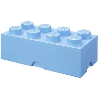 LEGO Aufbewahrungsstein, 8 Noppen, Stapelbare Aufbewahrungsbox, 12 l, hellblau