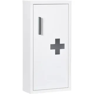 kleankin Medizinschrank Erste Hilfe Schrank mit 3 Innenfächern - weiss