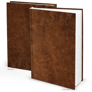 XXL-Notizbuch Leder-Optik, DIN A4: Tagebuch, Blanko Note Book, Journal für Notizen, Kunstleder Einband, Hardcover, 164 leere Seiten, Geschenk Vintage, Terminplaner, Reisetagebuch, Journaling Buch