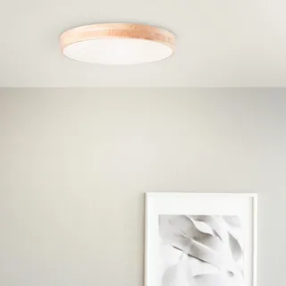 Lightbox Basic LED 1-flg. Ø 50 cm Holzrahmen CCT (3000-6500 K)