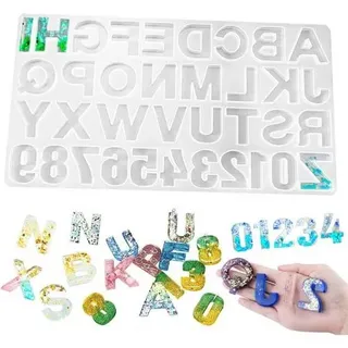 Gießform Silikon Buchstabe Brief UV Resin Mold Harz Form Zahlen Fimo