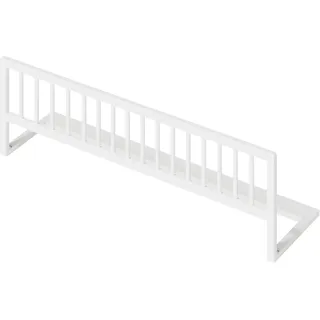 Bellabino Yuna Bett Rausfallschutz für Kinderbett und Babybett aus Kiefer Massivholz, klappbares Bettschutzgitter für Reisen, 115 x 37 x 33 cm, Bettgitter für Kleinkinder und Babys, weiß lackiert