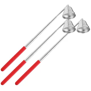3er-Set Edelstahl-Kerzenlöscher mit Teleskop-Griff bis 62 cm