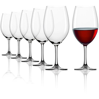Stölzle Lausitz Bordeaux Gläser Classic/Rotweinglas Bordeaux 6er Set/Hochwertige Rotweingläser groß/Weingläser Rotwein/Großes Weinglas/Weinkelche Glas