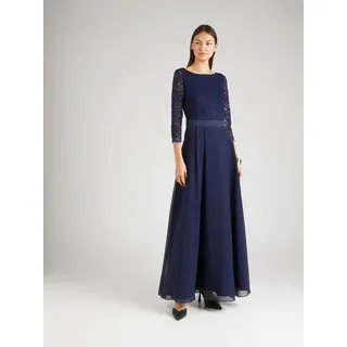 SWING Abendkleid (1-tlg) Spitze blau 34