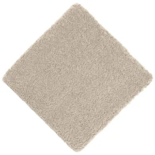 Quantum Interior by Maxland Teddy Stuhlkissen, 40x40x2,5 cm, Fell-Optik, trendiges Sitzkissen, Auflage für Bänke, Bequeme Unterlagen, Anti-rutsch Stuhlkissen rund und eckig (Offhite)
