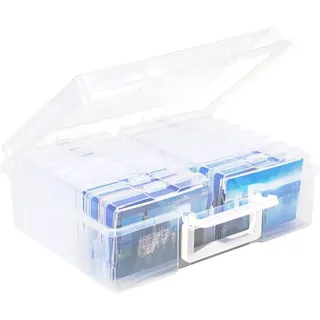 Zedelmaier Organizer Fotobox, Foto-Organizer Sortierboxen für Kleinteile (1 St), Aufbewahrungsbox für Postkarten, Fotos, Spielzeug weiß