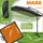 rechteckig Ø 350 cm ohne LED Grau