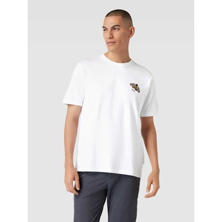 T-Shirt mit Motiv-Print Modell 'Butterfly', Weiss, XXL