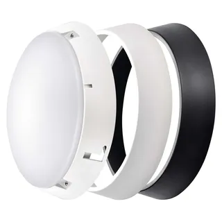 EMOS Außenleuchte Kunststoff rund 14 W 1100 lm IP54 schwarz/weiß