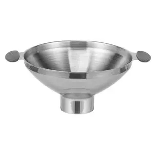 Böttcher-AG Trichter silber, Marmeladentrichter, Ø 13 cm, aus Edelstahl, mit Griffen
