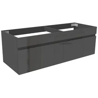 duschspa Waschtisch Unterschrank Waschbeckenunterschrank Hängeschrank Badschrank grau 120 cm x 40 cm x 45 cm