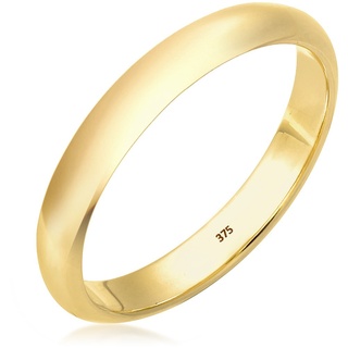 Elli PREMIUM Ring Damen Ehering Klassisch aus 375 Gelbgold