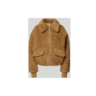 Jacke mit Pattentaschen und Reißverschluss, Camel, XS