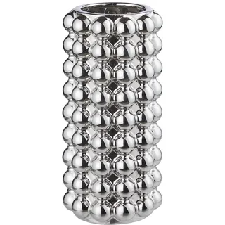 BUTLERS Blumenvase Bubble Silber 28 cm