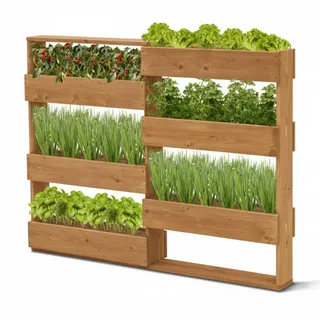 Coemo Vertikalbeet Riga 110 x 18 x 93 cm Braun