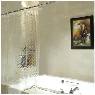 luxuskollektion Duschvorhang 3D Rhombus 100 x 250 cm beige