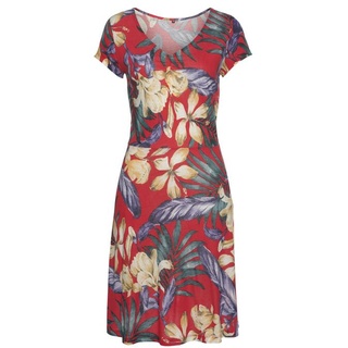 LASCANA Sommerkleid Damen rot-blau-bedruckt Gr.46