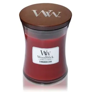 Woodwick Cinnamon Chai Duftkerze 275 g rot