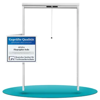 APANA Insektenschutz Fenster Rollo 60 x 100 cm weiß