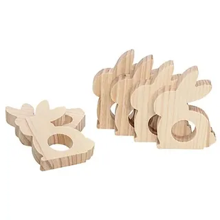 Eierhalter "Hase" aus Holz, 6 Stück