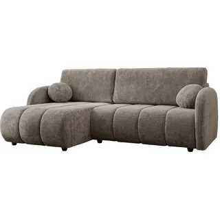 Mirjan24 Ecksofa, Hellbraun, Kunststoff, 5-Sitzer, L-Form,L-Form, 233x160 cm, Wohnzimmer, Sofas & Couches, Wohnlandschaften, Ecksofas