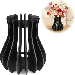 Vase Für Lego Blumen, Holzvase Für Lego Blumen(20 X 12Cm Schwarz) | Holzvase Für