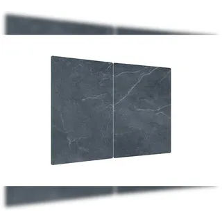 ALLboards Schneidebrett-Set Glas/Marmor 2-tlg. 52 x 30 cm Anthrazit/Marmor