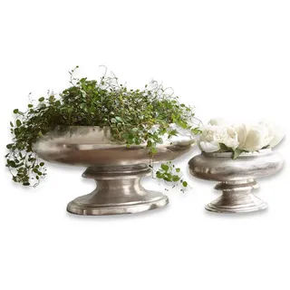 Mirabeau Tischvase Vase 2er Set Loyère silber silberfarben