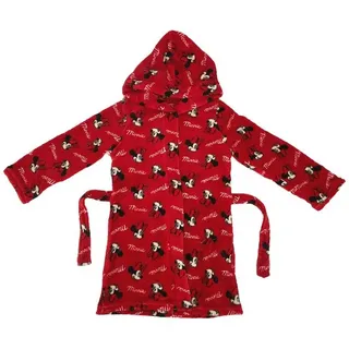 Disney Minnie Mouse Kinderbademantel Mädchen Bademantel weiß 110-116