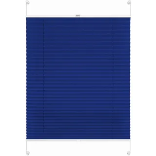 Rettika Plissee ohne Bohren, Plissee klemmfix, Marine, Breite: 75 cm, Höhe: 180 cm, Fensterrollo Sonnenschutz, Plisseerollo innen, Rollo für Fenster ohne Bohren